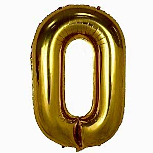 0-RAKAM 40 INC/100 CM GOLD FOLYO BALON