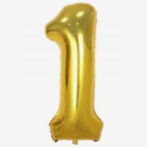 1-RAKAM 40 INC/100 CM GOLD FOLYO BALON