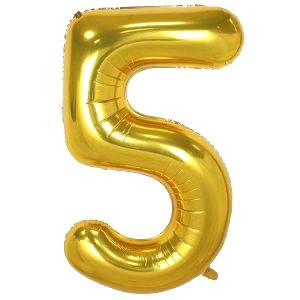 5-RAKAM 40 INC/100 CM GOLD FOLYO BALON