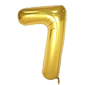 7-RAKAM 40 INC/100 CM GOLD FOLYO BALON