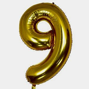 9-RAKAM 40 INC/100 CM GOLD FOLYO BALON