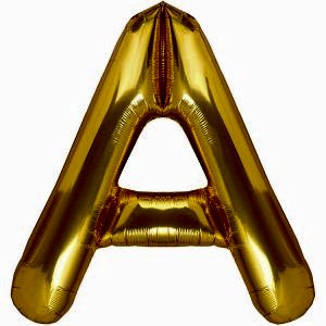 A-HARF 40 INC/100 CM GOLD FOLYO BALON