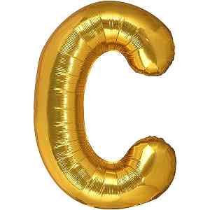 C-HARF 40 INC/100 CM GOLD FOLYO BALON